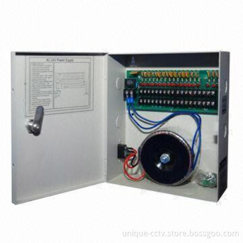 CCTV Power Supply with 60 to 50Hz Input Voltage Frequency